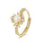 Platinum Round White Opal Glossy Double Moon Edge - Lootquake