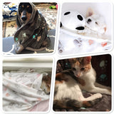Couverture douillette pour animaux de compagnie avec motif empreinte de patte - Tapis en polaire douce pour chien et chat, housse de coussin chaude pour le confort et les câlins du chiot