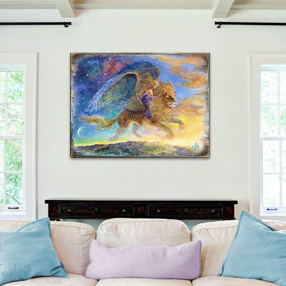 ¿Adónde vamos? Mi preciosa fantasía. Arte mural de madera de Josephine Wall - Decoración de fantasía - 852142-JW