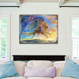 ¿Adónde vamos? Mi preciosa fantasía. Arte mural de madera de Josephine Wall - Decoración de fantasía - 852142-JW