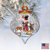 Forest Friends Wooden Ornaments by Gelsinger - Christmas Santa Snowman Decor - 8031155-DG