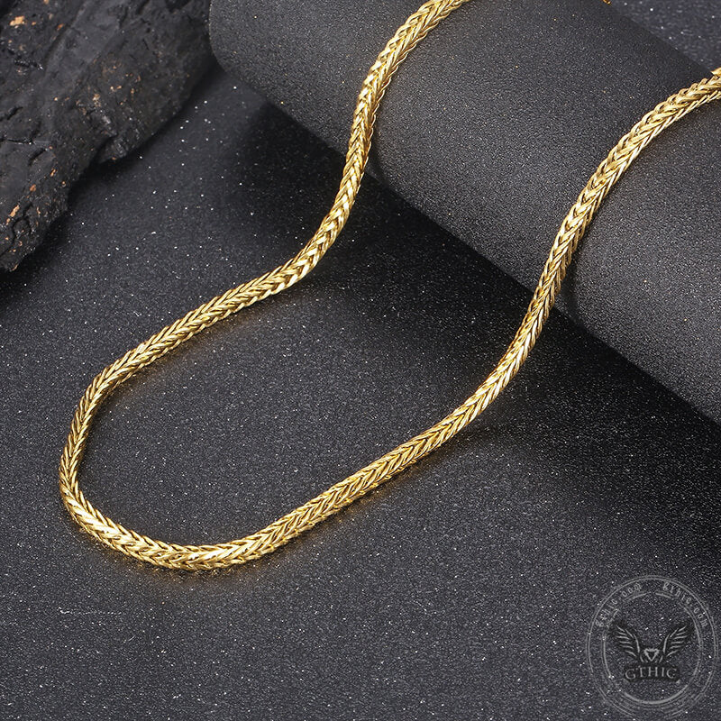 Collar de acero inoxidable con cadena de eslabones de 66 cm