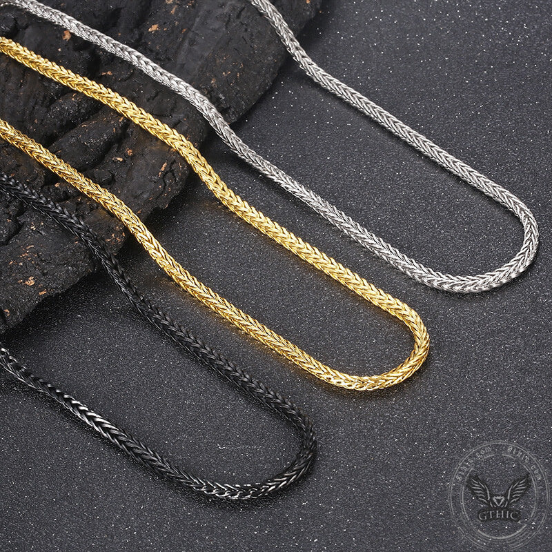 Collar de acero inoxidable con cadena de eslabones de 66 cm