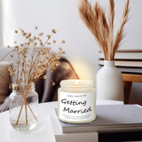 Lavender Bliss Bridal Shower Candle - 3.5oz Soy Wax Scented Candle with True Love & Happy Ever After Aroma, Ideal for Engagement, Bachelorette Party & Wedding Gifts, Infused with Lavender Essence, Wedding Favor Candle|Elegant
