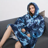 1pc Wearable Blanket Hoodie, Oversized Sherpa Hooded As Birthday Gifts For Mom Women Girlfriend Men, Cozy Sweatshirt With Giant Pocket
