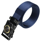 Men's Canvas Smooth Buckle Nylon Pant Belt