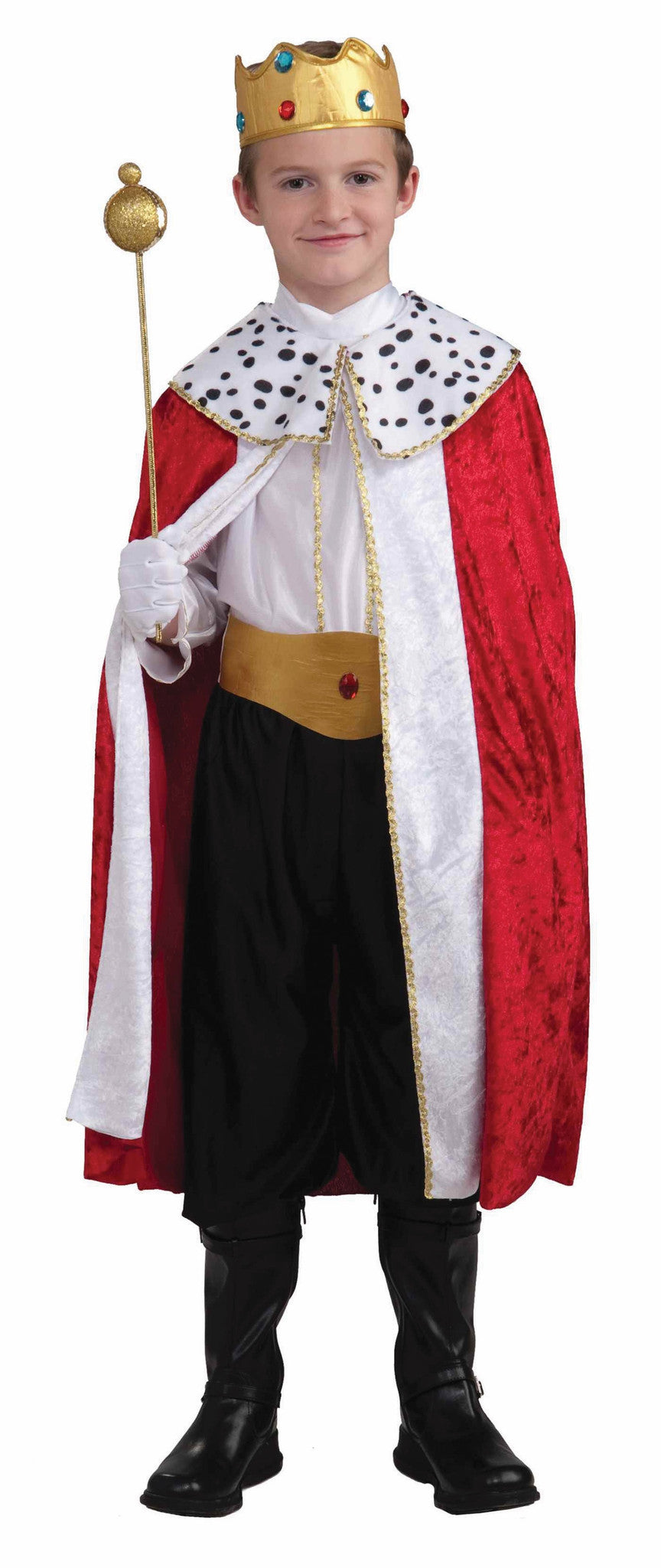 Boys Red Regal King Costume