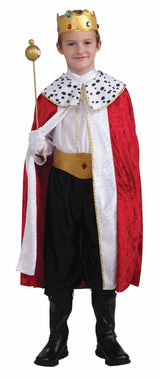 Boys Red Regal King Costume