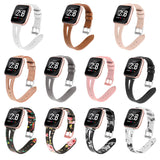 Printed Leather Band with Perforated Cowhide