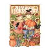 Happy Harvest Halloween Couple Door Decor by Susan Winget - Thanksgiving Halloween Decor - 8471203H-SW