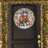 Decoración navideña para puerta con Papá Noel y elefante de G. Debrekht - Decoración navideña - 8611043H