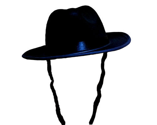 Black Fedora With Side Locks