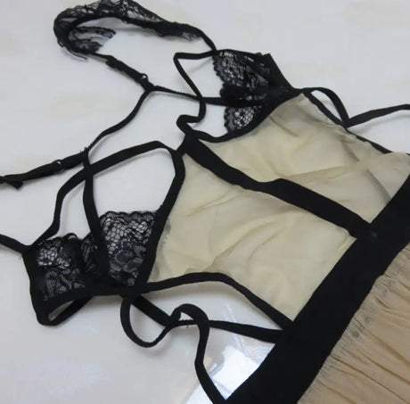 Sexy lace dress with erotic lingerie - Lootquake