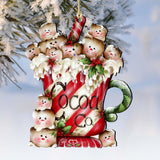 Marshmallow Cocoa Company Wooden Ornaments by Jamie Mills-Price - Christmas Decor - 8457513