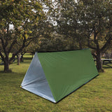 Tente d'abri d'urgence pour 2 personnes avec couverture isolante en polyéthylène : durable, coupe-vent et imperméable pour le camping et la préparation aux crises