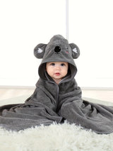 Albornoz con capucha para bebé niño, manta de baño, cochecito de bebé, bonita prenda exterior usable para múltiples usos.