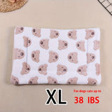 Manta rectangular para mascotas, resistente a la suciedad y para todas las estaciones - Cómoda cama con estampado de pata de perro y corazón (1 unidad)