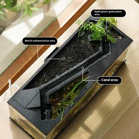 Acrylic Filter Circularly Heating Lighting Integrated Lazy Aquarium - Lootquake