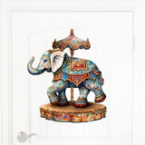 Carousel Elephant Holiday Door Decor  by G. Debrekht - Christmas Decor - 8611029-2H