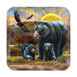 Bears Wooden Cork Coasters Gift Set of 4 by Nature Wonders - Nature Wildlife Decor  - 95214C-S4