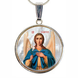 Collar de San Gabriel Arcángel con Madreperla bañada en plata - 43040