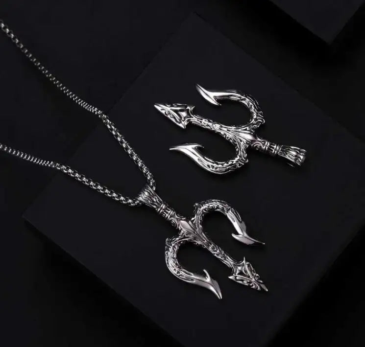 Sea King Trident Cross Border Necklace Pendant - Lootquake