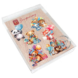 Juego de 6 imanes decorativos de madera con la frase "Feliz Cumpleaños" de G. Debrekht - Family Love Decor - 8090035G-S6