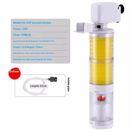 Fish Tank Built-in Filter Three-in-one Suction Wall-hung Urinal Fish Toilet - Lootquake