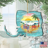 Adornos de madera de raya de G. DeBrekht - Decoración navideña costera - 8198530