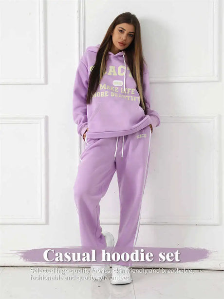 Women's Fashion Casual Printed Top Pants Set - Lootquake