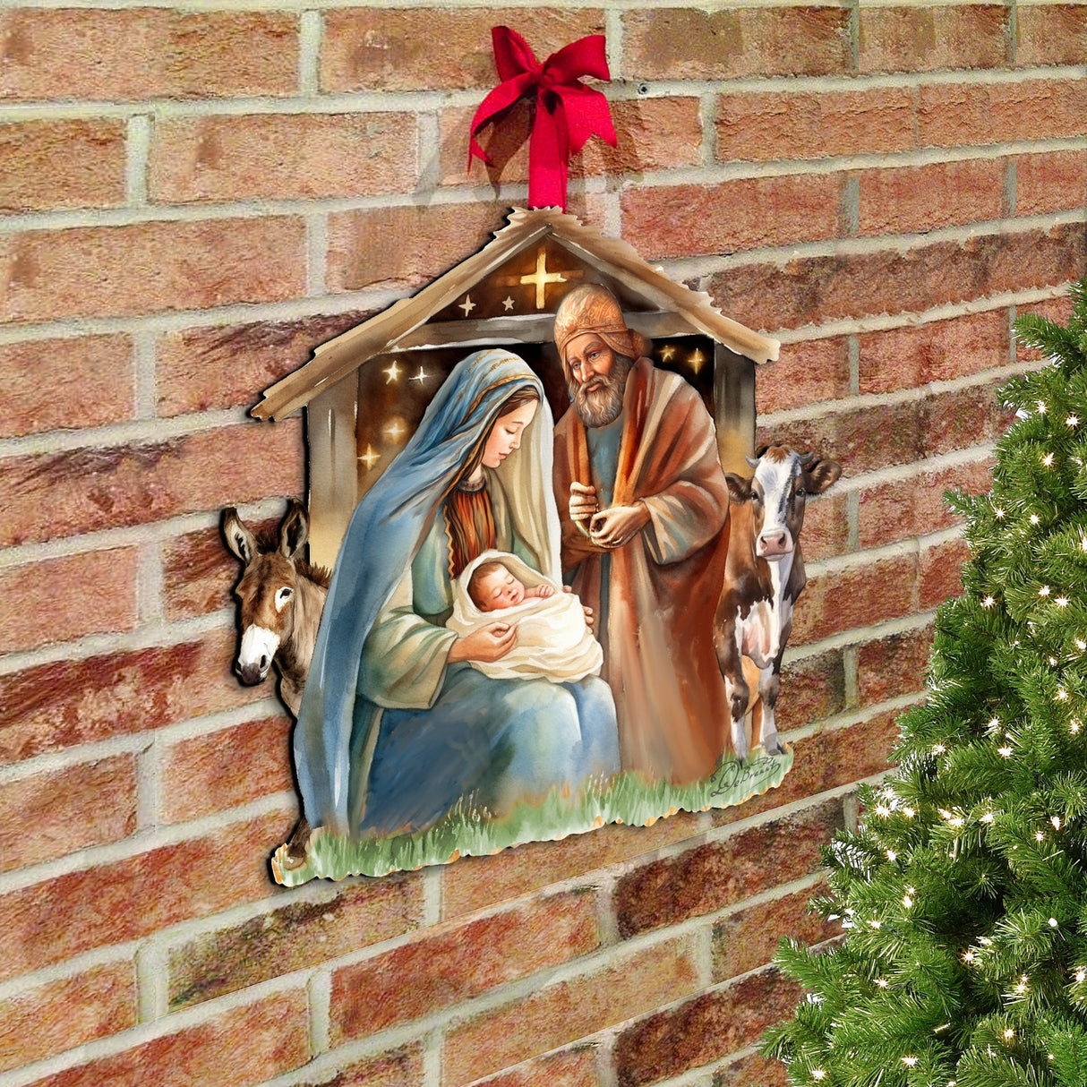 Born Under Bright Star Nativity Holiday Door Decor by G. Debrekht - Nativity Holiday Decor - 8611082H
