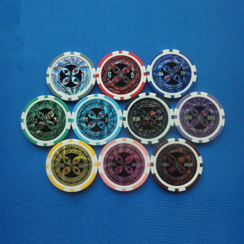 ABS Plastic High-End Two-Color Chips Poker Baccarat Game Coins