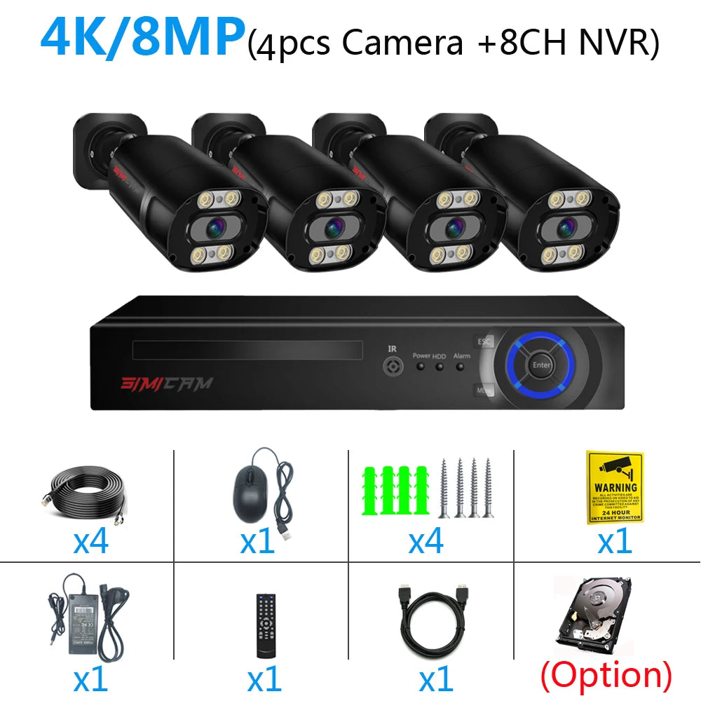 4K Ultra HD Security Camera System with Night Vision