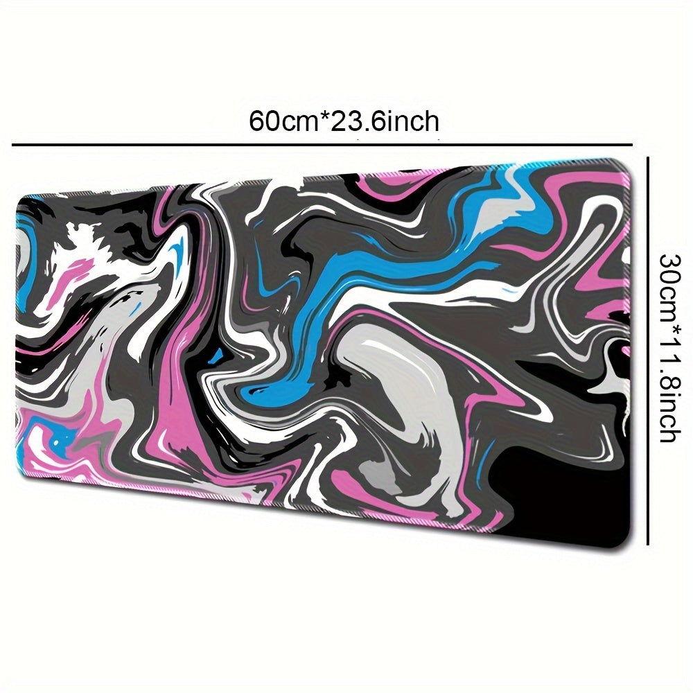 Alfombrilla de ratón grande para juegos, base de goma antideslizante, lavable, diseño de grafiti abstracto, ideal para el trabajo, juegos y la oficina.