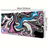 Alfombrilla de ratón grande para juegos, base de goma antideslizante, lavable, diseño de grafiti abstracto, ideal para el trabajo, juegos y la oficina.