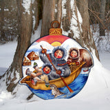 North Pole Santa Christmas Door Decor by G. DeBrekht - Christmas Santa Snowman Decor - 8117418H