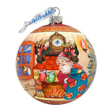 Christmas Night Ball Glass Ornament Limited Edition by G. DeBrekht - Christmas Santa Snowman Decor - 73851