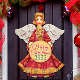 Merry Christmas Holiday Door Decor by G. DeBrekht - Christmas Decor - 8152722-4H-D