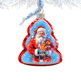 Santa's Gift Mercury Glass Ornaments by G. Debrekht - Christmas Santa Snowman Decor - 776013