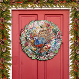 Thanksgiving Turkey Wreath Holiday Door Decor by G. Debrekht - Thanksgiving Decor - 8611083H