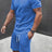 Men's Outfit, Solid Casual Crew Neck Short Sleeve T-Shirt & Drawstring Shorts 2-piece Set For Summer Outdoor Activities - Lootquake