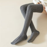 2 Pairs Solid Thigh High Stockings, Slim Fit Knitted Over The Knee Socks, Women's Stockings & Hosiery