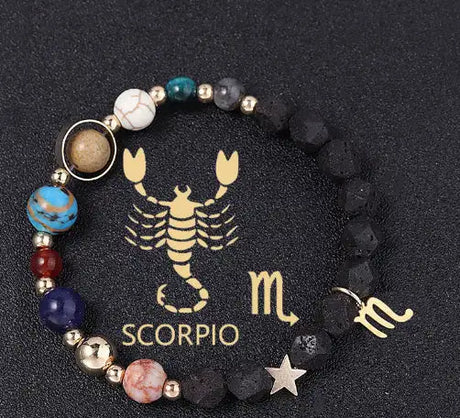 Natural Volcanic Rock Twelve Constellations Bracelets Fashion European And American Style - Lootquake