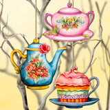 Juego de 3 adornos decorativos de madera para el Día de la Madre de G. Debrekht - Love Family Decor - 8091059-S3