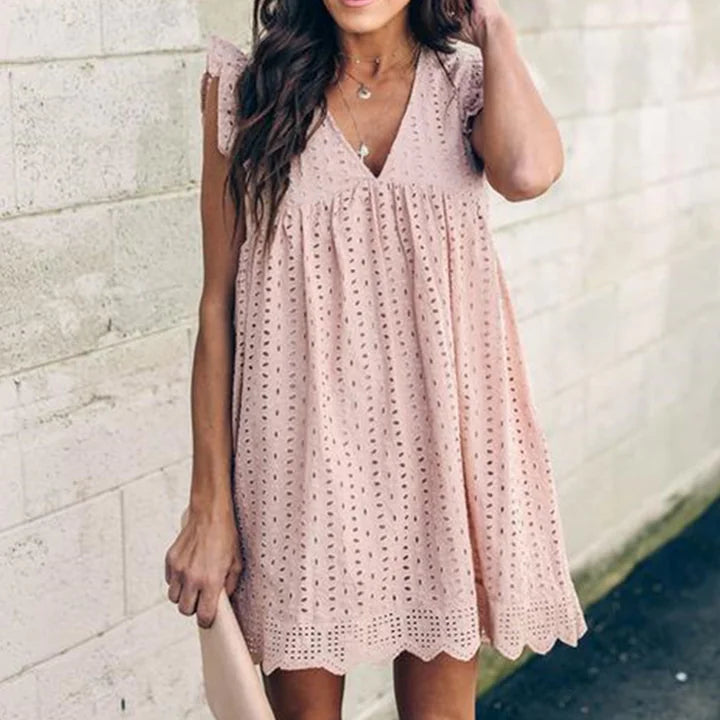 Lace Dresses With Pocket - Lootquake