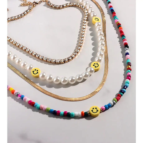 Acrylic Fruit Heart Beads Chain Necklaces - Lootquake