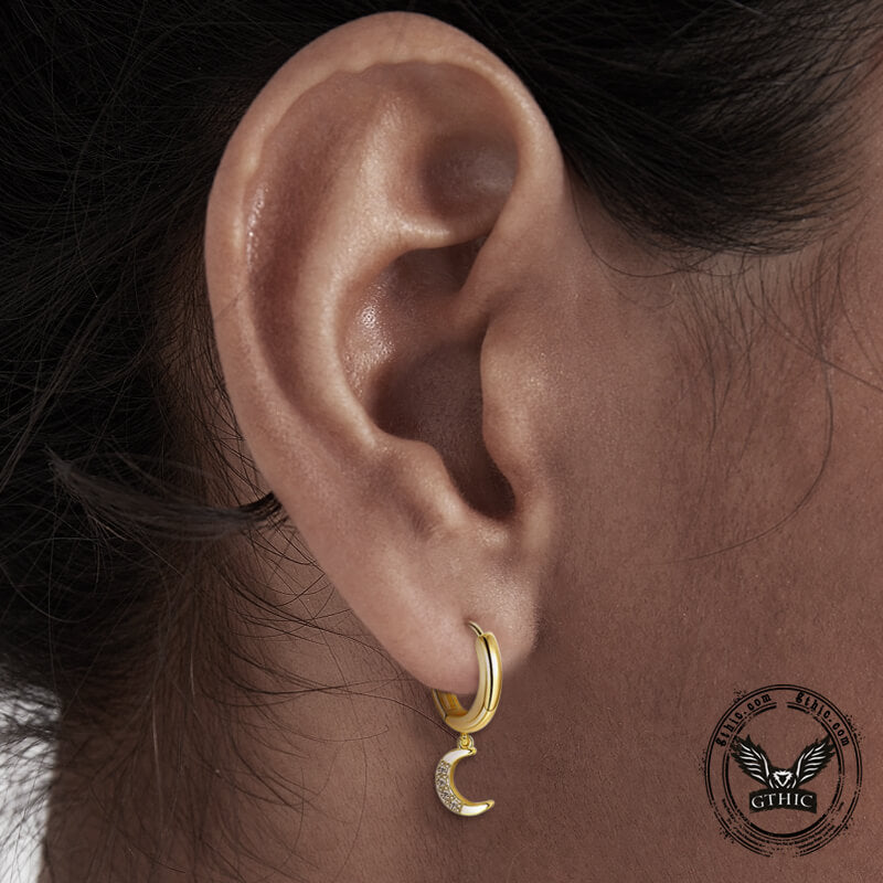 6 pares de pendientes de acero inoxidable con forma de ojo malvado dorado