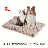 Manta rectangular para mascotas, resistente a la suciedad y para todas las estaciones - Cómoda cama con estampado de pata de perro y corazón (1 unidad)