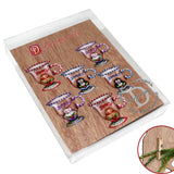 Adornos decorativos de madera con pinzas para la temporada dulce y picante, juego de 6, de Jamie Mills-Price - Decoración navideña - 8090053C-MP-S6