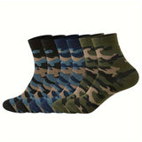 3/30 pares de calcetines deportivos con estampado de camuflaje para hombre, transpirables, cómodos y casuales, unisex, para uso al aire libre en todas las estaciones.